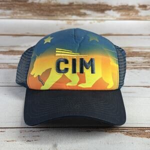 Buff Vibrant Blue Mesh Adjustable Snapback Trucker Cap Pre-Owned